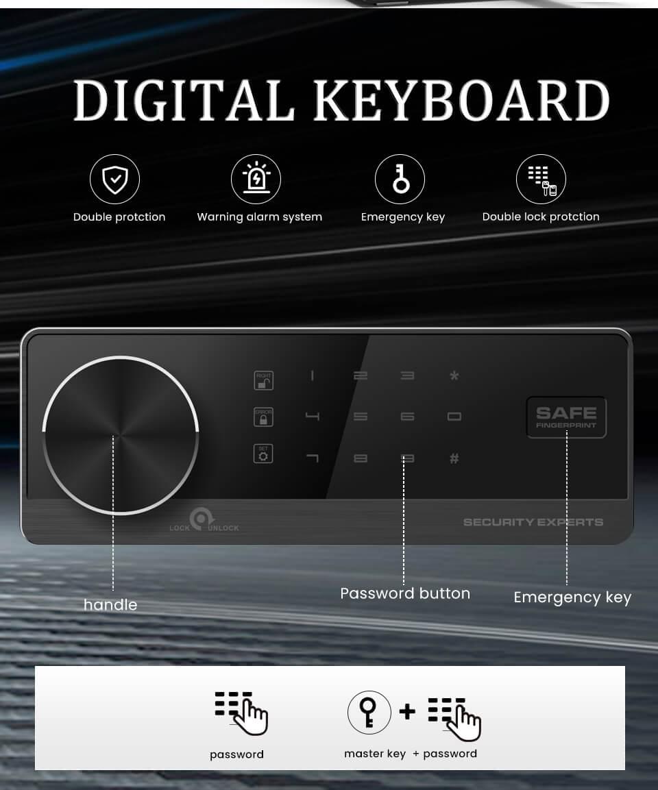 Caja fuerte de acero para teclado digital - FH36244SS