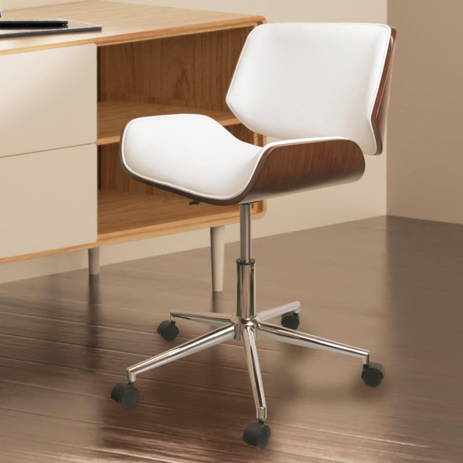 FH222929OFWH – Bentwood Rectangular Rolling Desk Chair