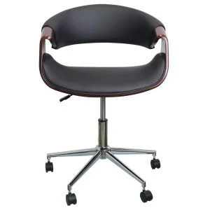 Rolled Bentwood Rolling Desk Chair