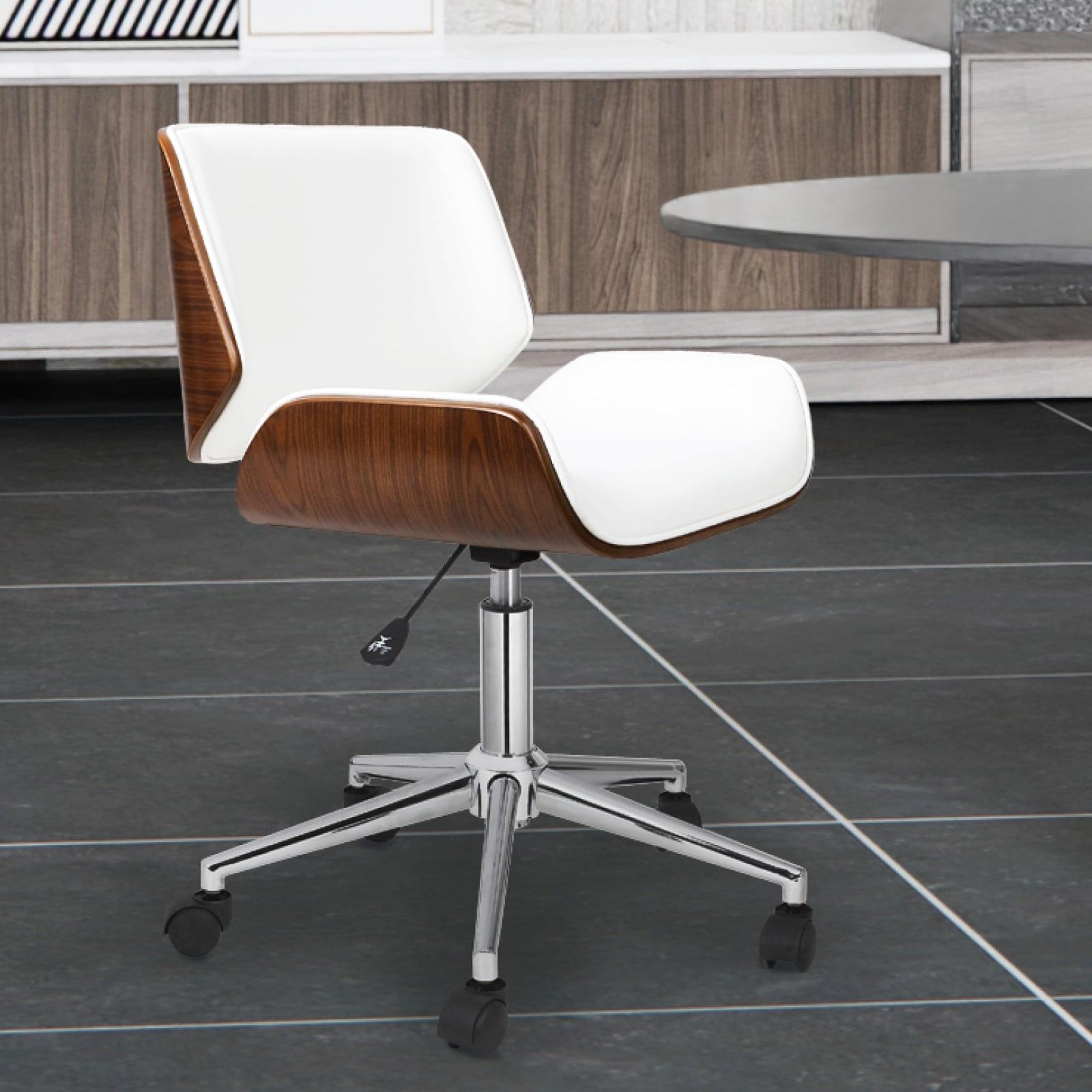 FH222929OFWH – Bentwood Rectangular Rolling Desk Chair