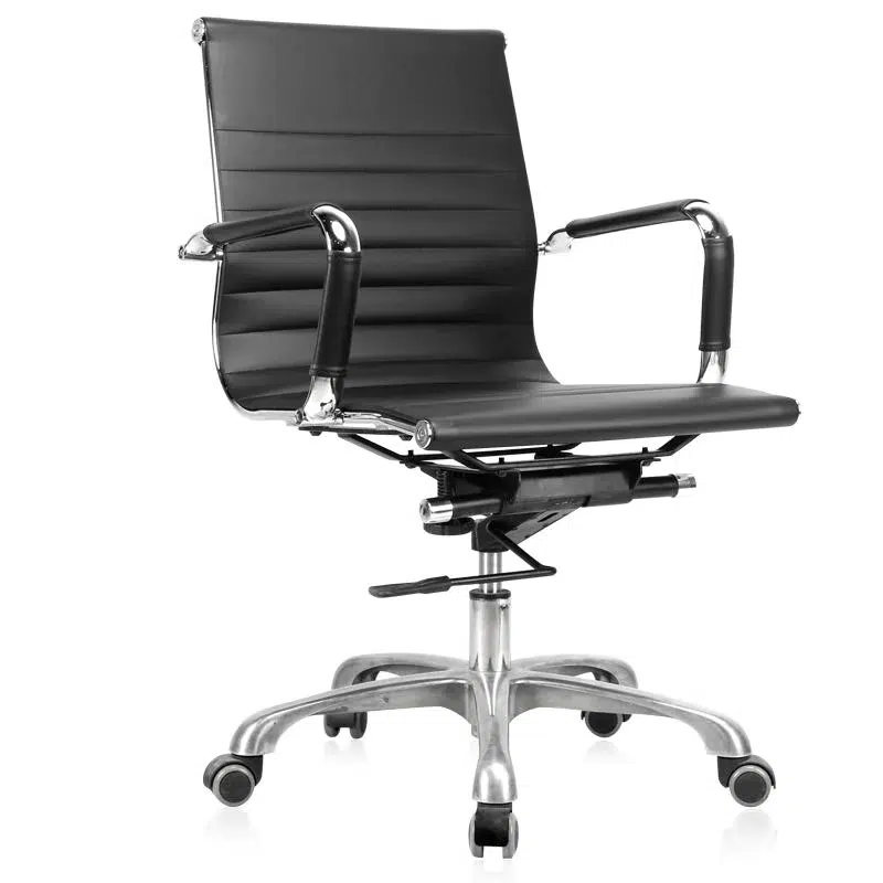 Low Back Medium back ergonomic designer office Swivel Office Chair (Black)