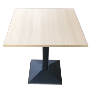30” x 30” Light Wood Dining Table with Single Rectangular Base