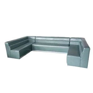 FOHKC19- Large Gray U Shaped Sofa for Hookah Lounge, KTV, Night Club Channel Tufted