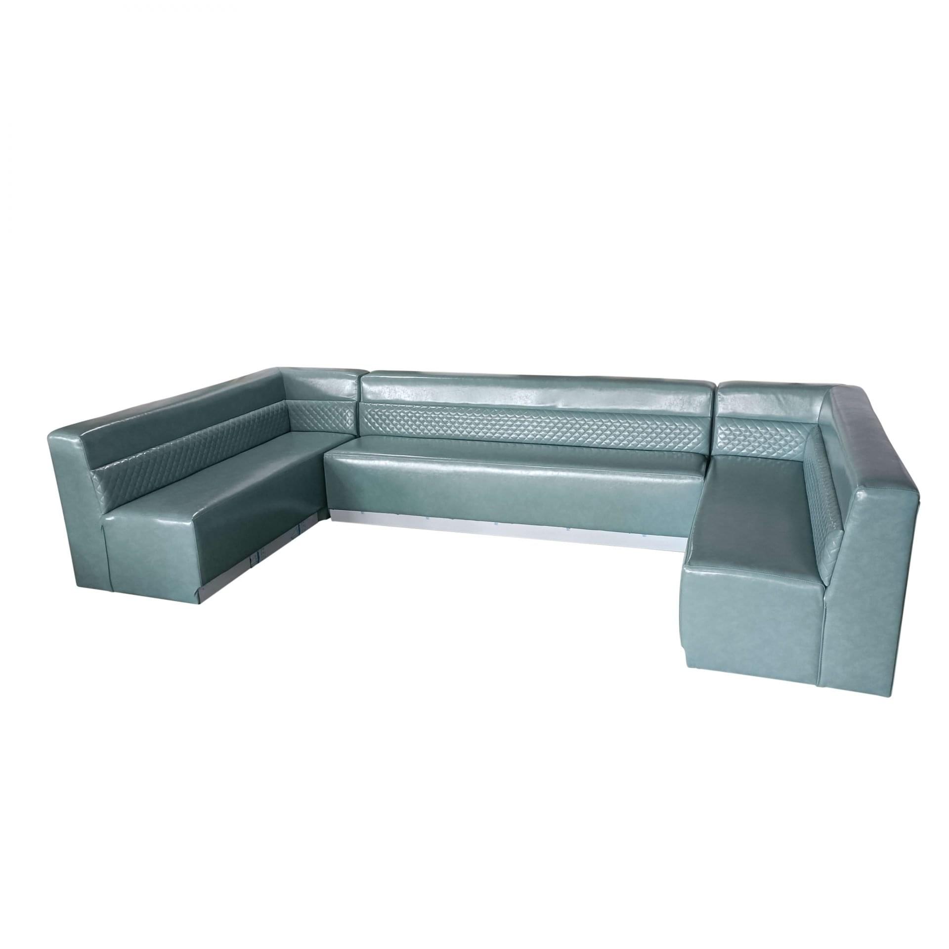 FOHKC19- Large Gray U Shaped Sofa for Hookah Lounge, KTV, Night Club Channel Tufted
