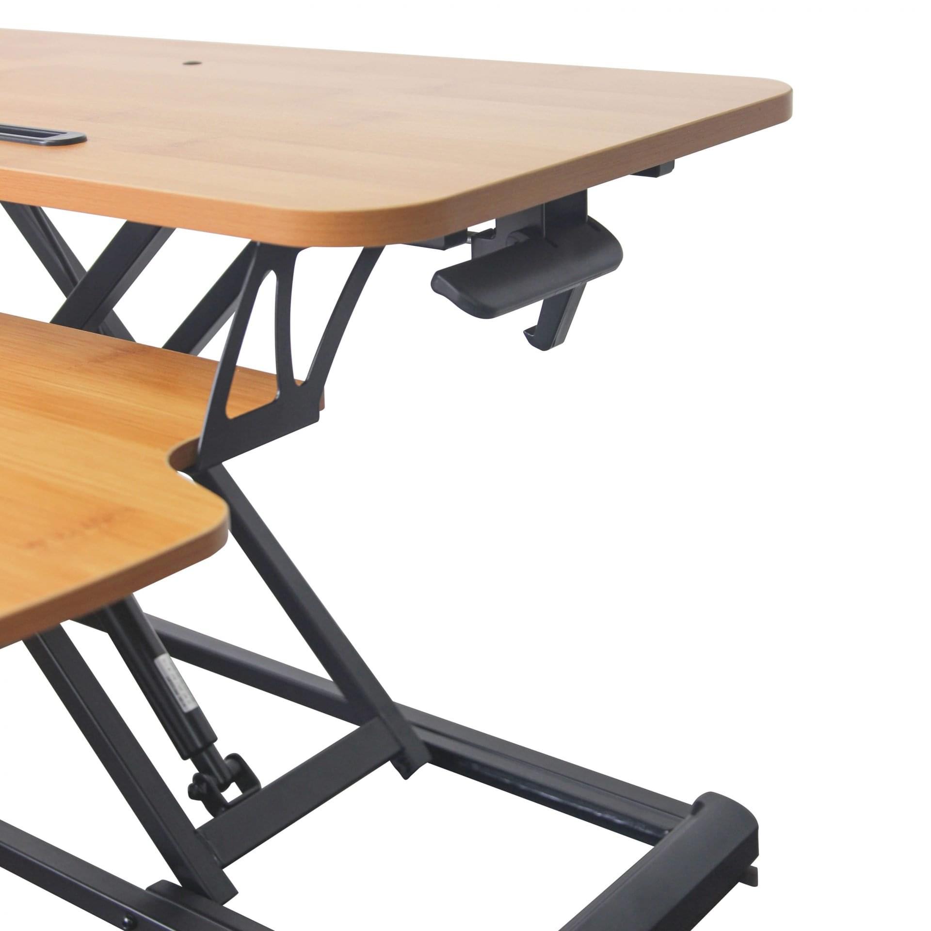 Bamboo Intelligent Sit Stand Desktop Laptop Convertible Desk