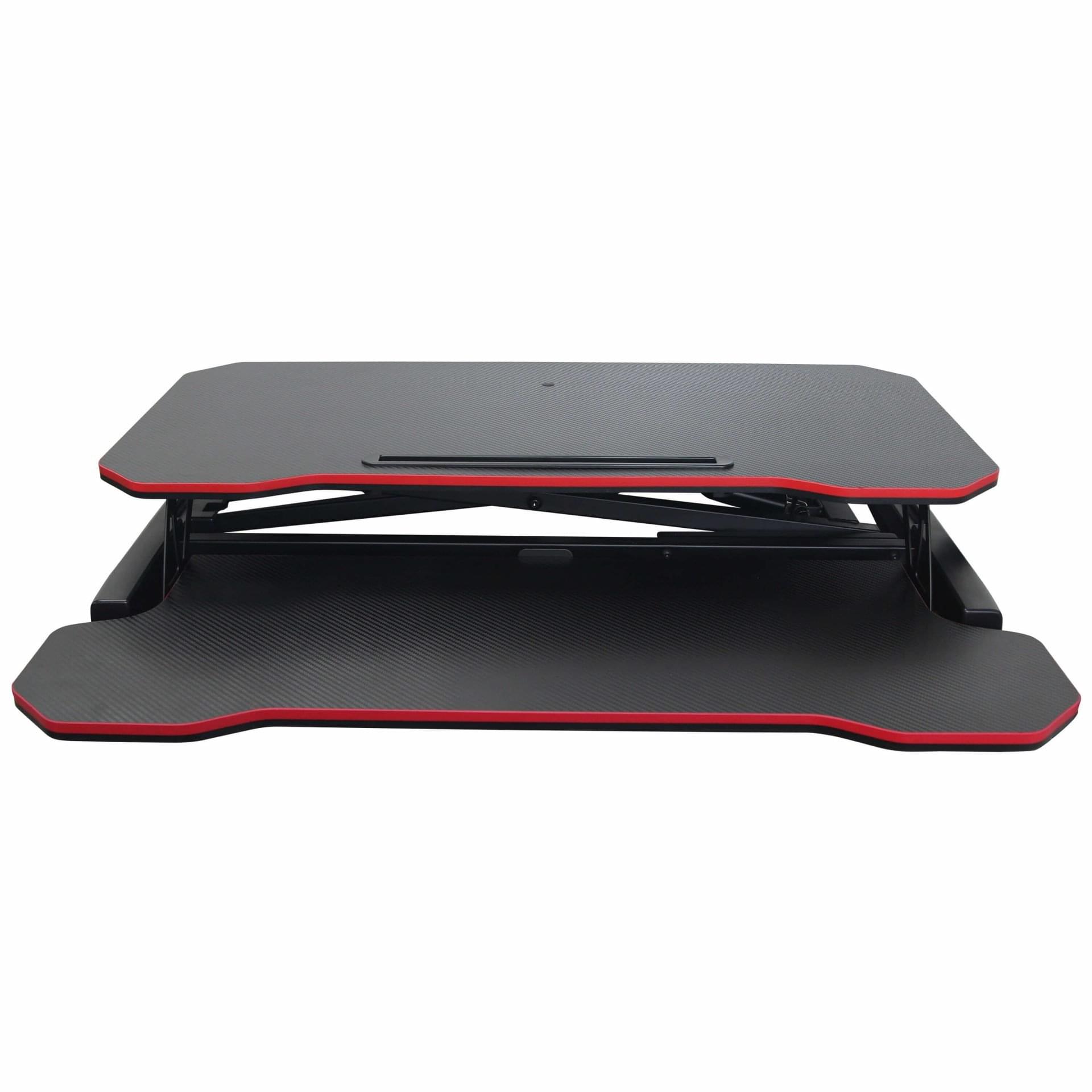 Intelligent Sit Stand Desktop Laptop Convertible Desk Carbon Black
