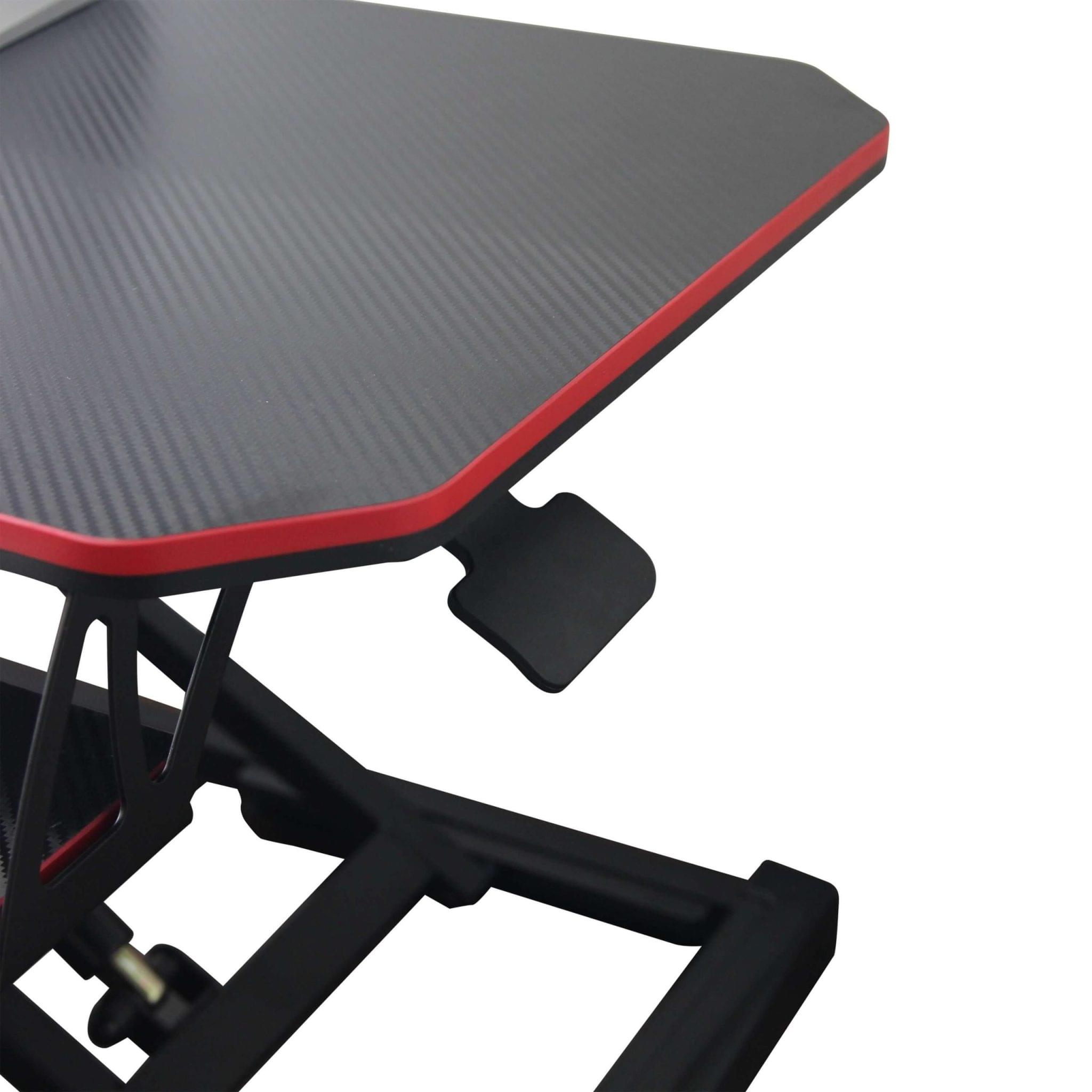 Intelligent Sit Stand Desktop Laptop Convertible Desk Carbon Black