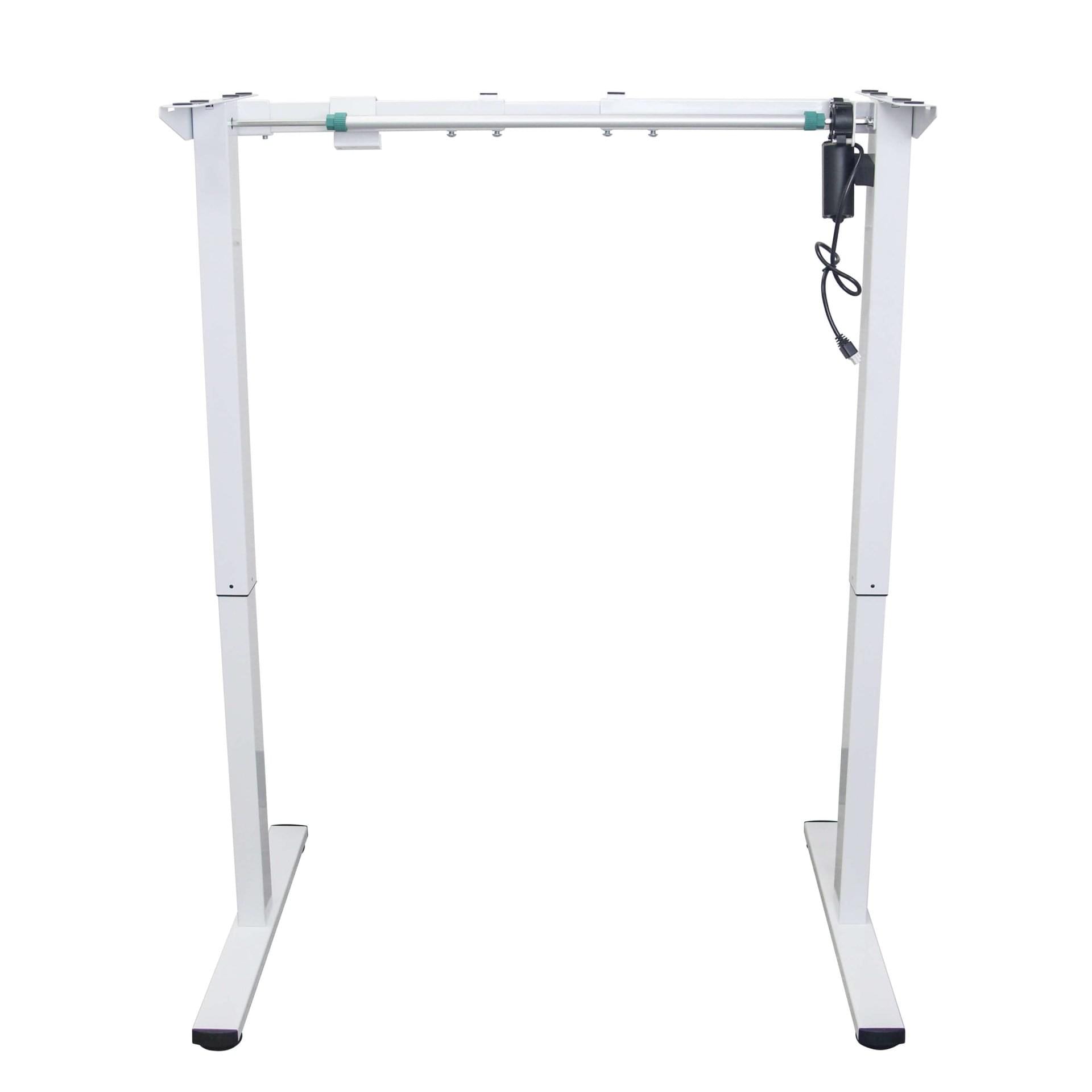 ZZ550W white standing desk height increased