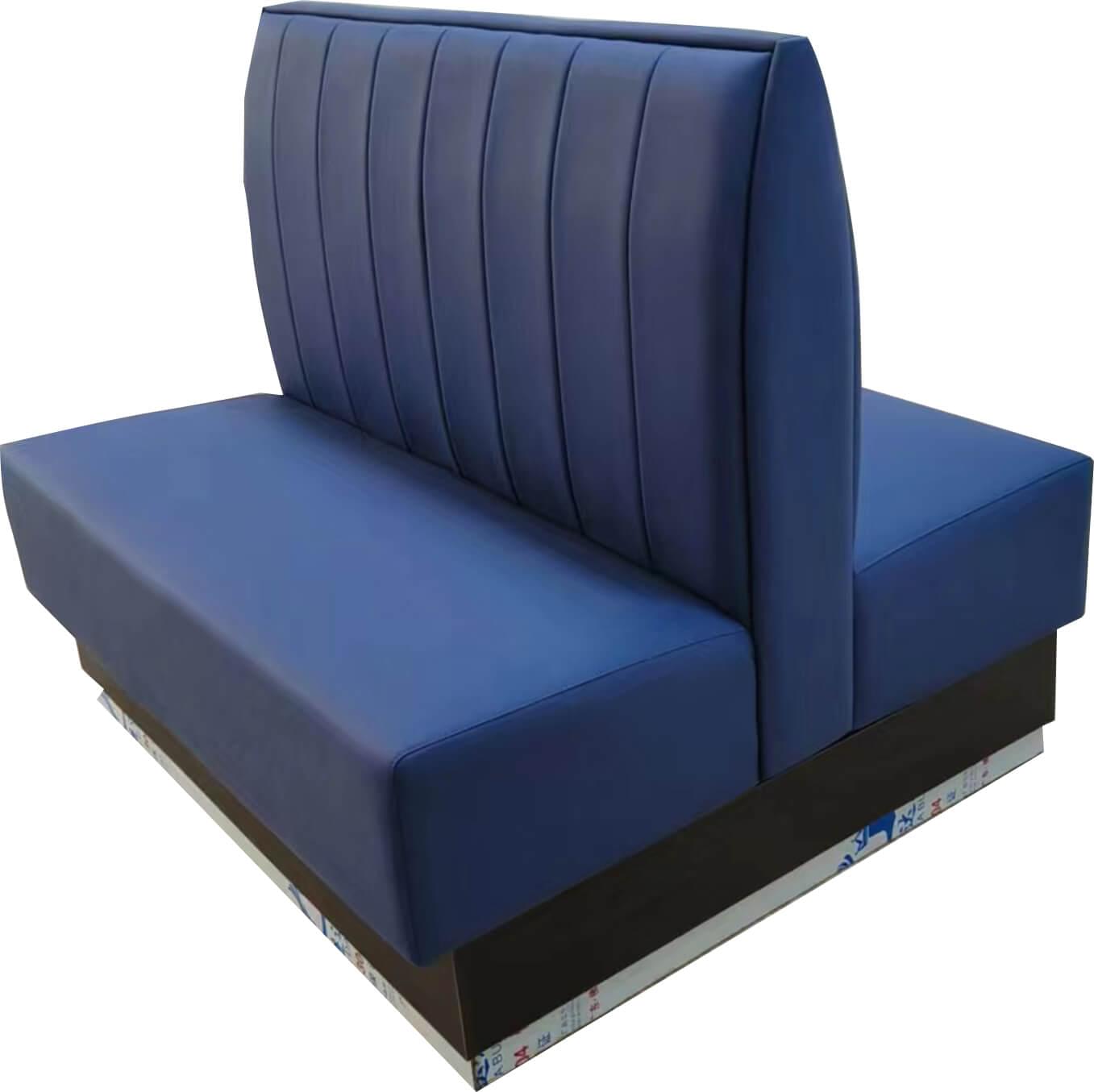 FH-SB022 Blue Color Sofa Booth with Channel Tufted Back