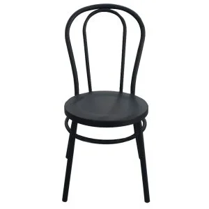FOH-C20853 Classical Metal Aluminium Bentwood-like Restaurant Dining Chair Front View