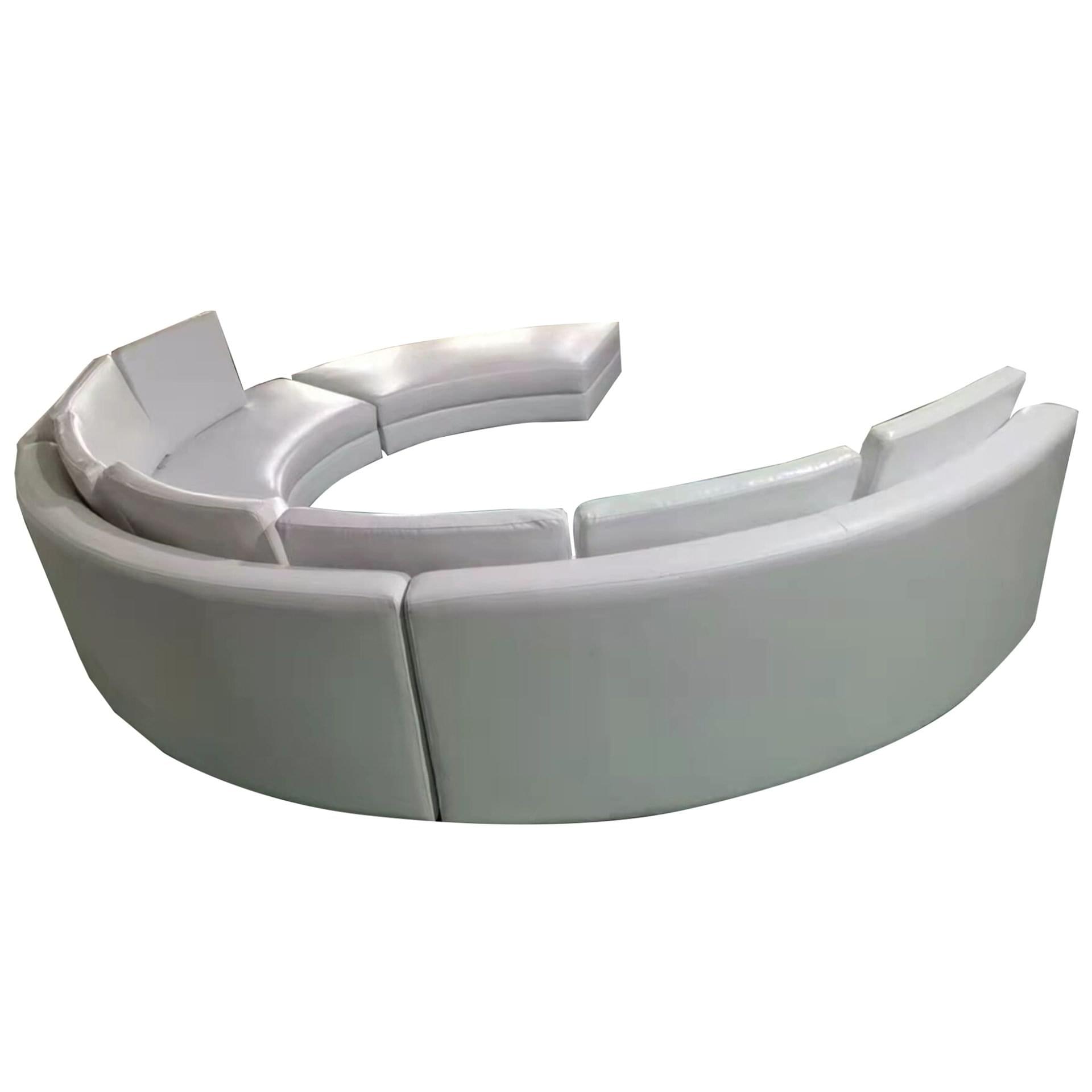 FOH-LMC-001 white leather modular couches