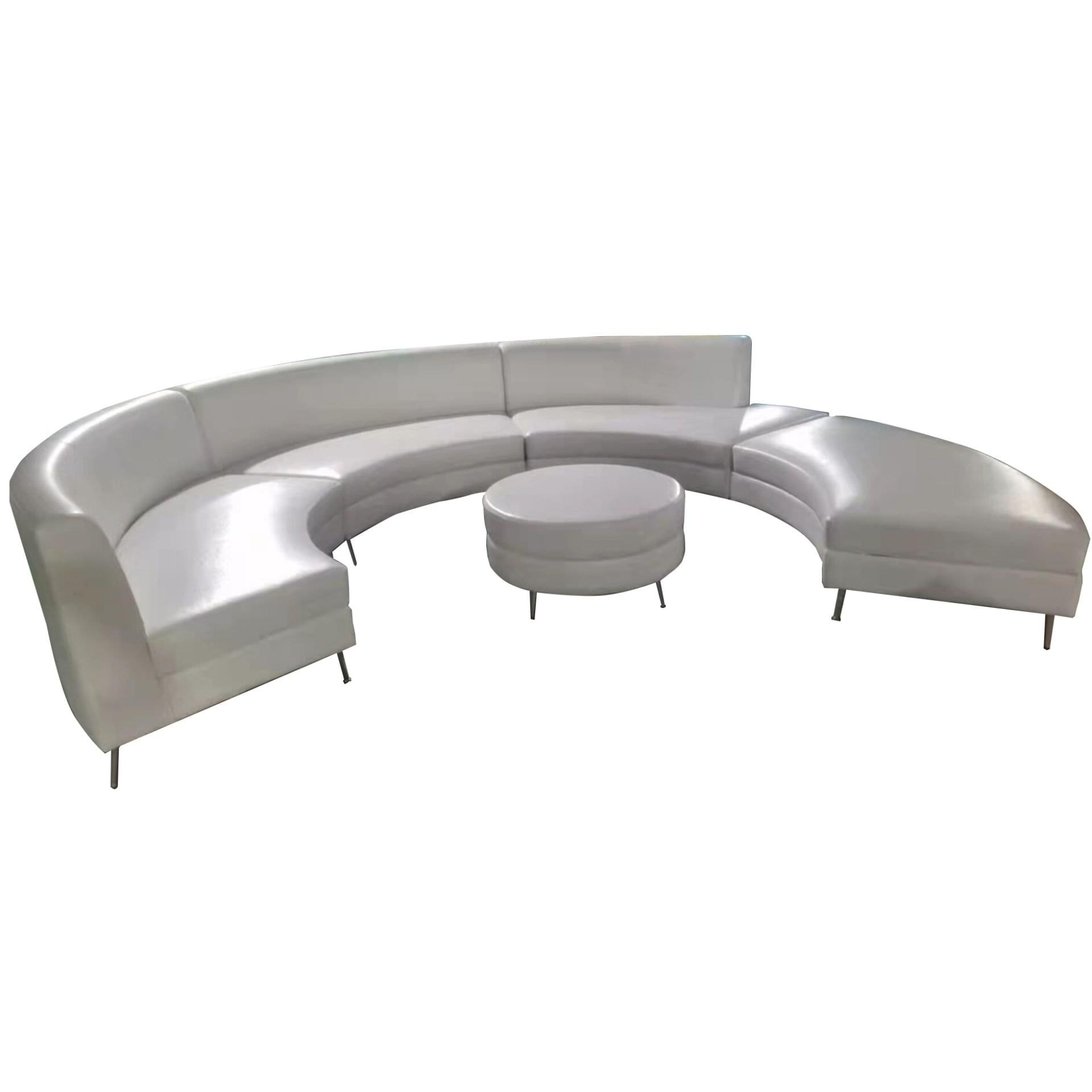 FOH-LMC-001 white leather modular couches