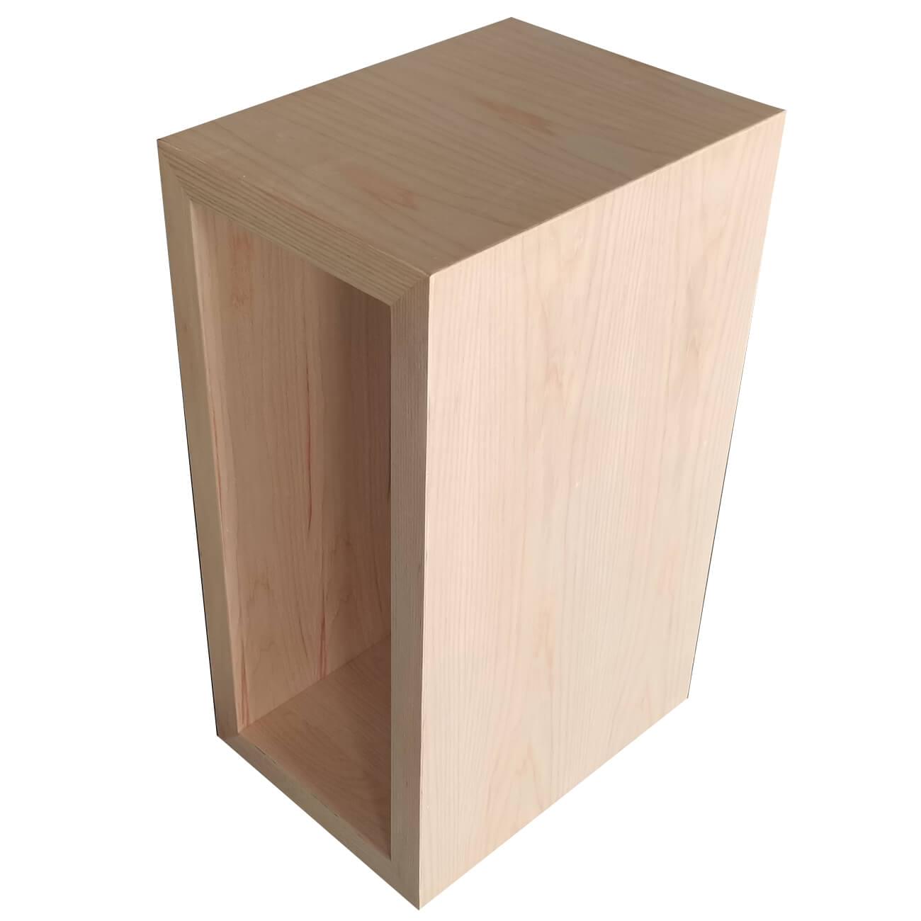 Wooden Bench Box Chair Natural Wood Color