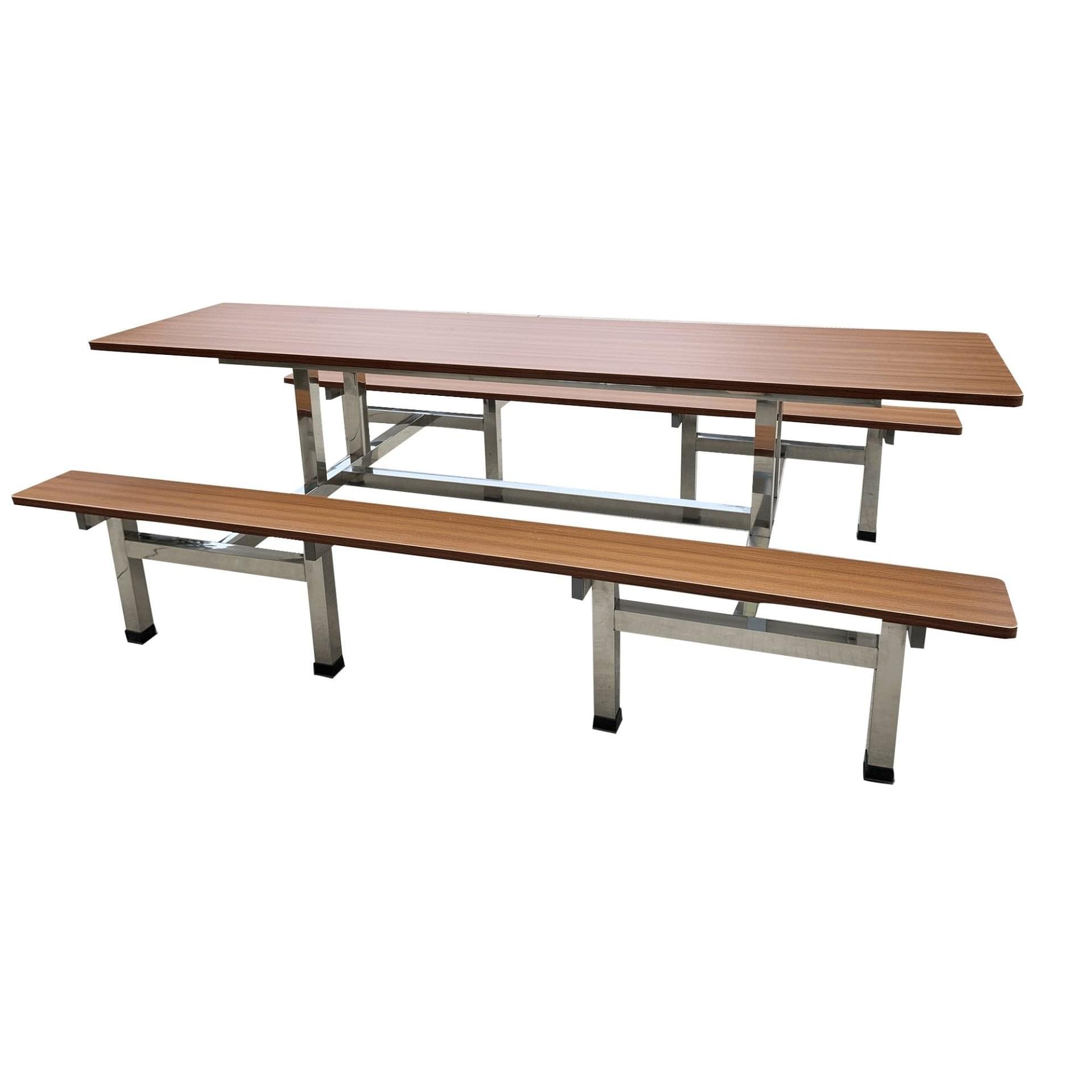 FOH-CBC03 - Stainless Steel Food Court Bench with Connecting Table