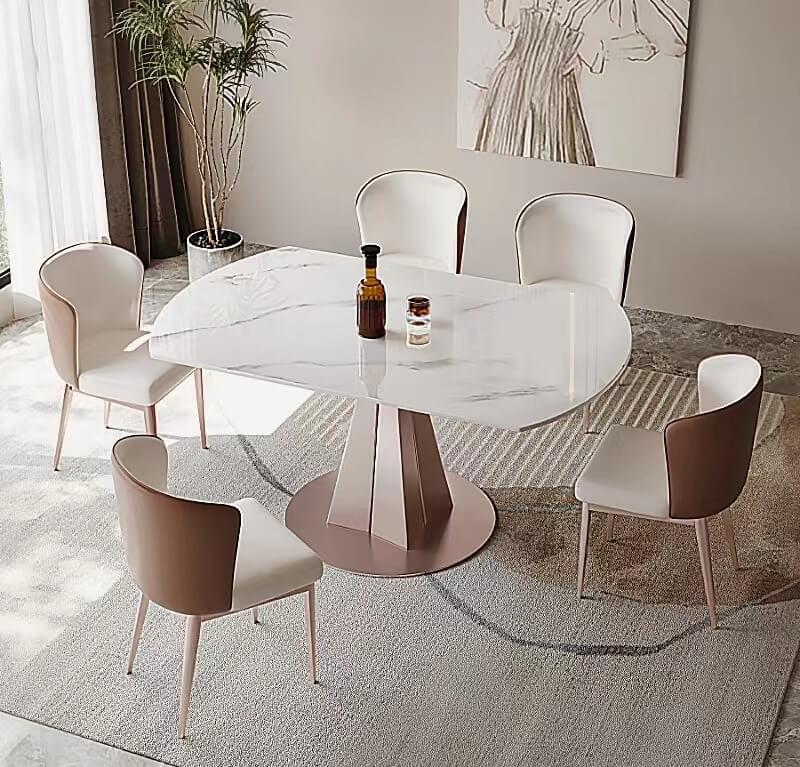 FOH-MSTT006 Modo de colapso de mesa de comedor extensible convertible moderna