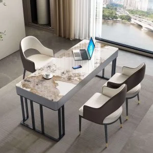 FOH-DS002 - Pandora Rectangular Marble like Table Top Dining Set