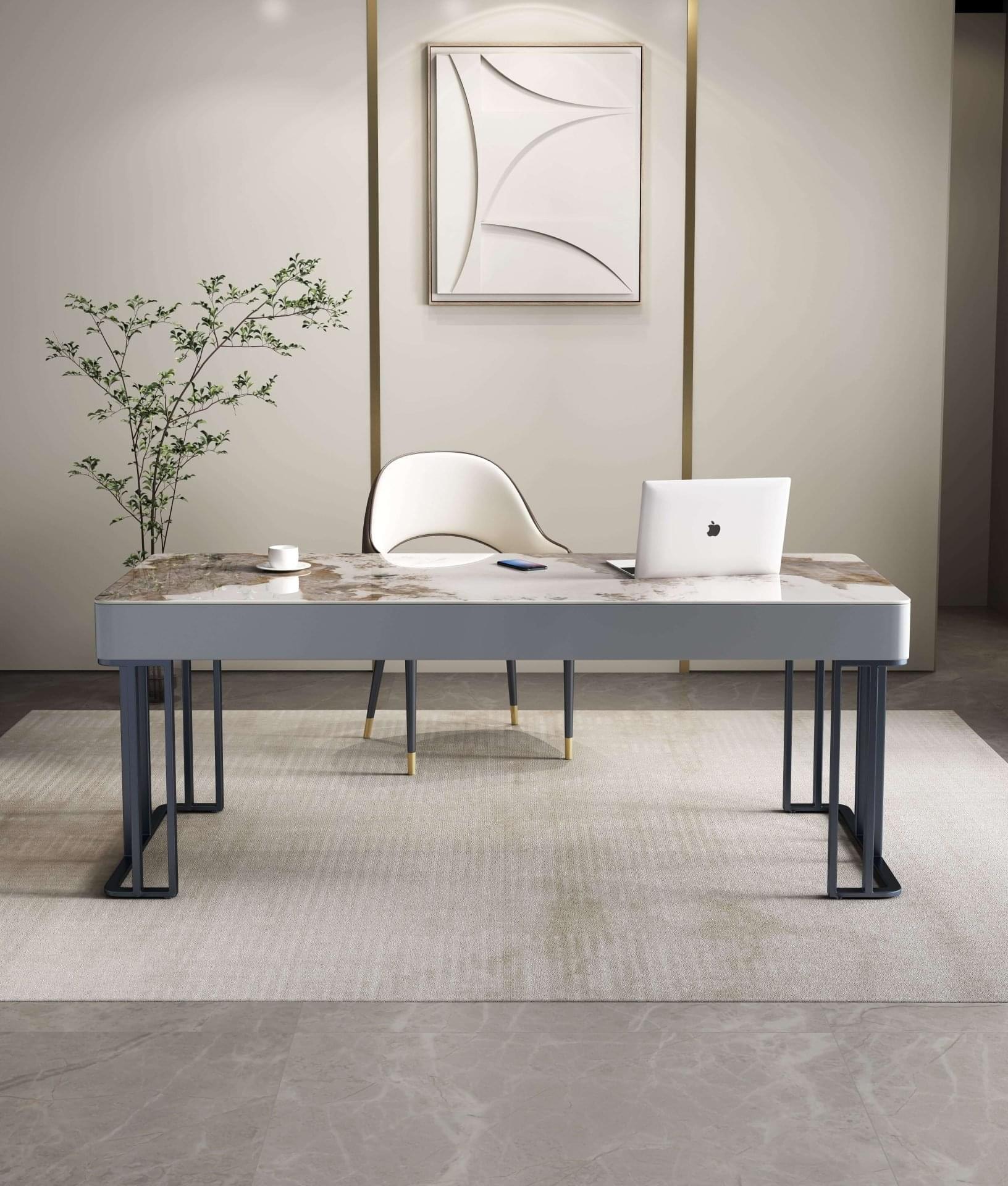 FOH-DS002 - Pandora Rectangular Marble like Table Top Dining Set