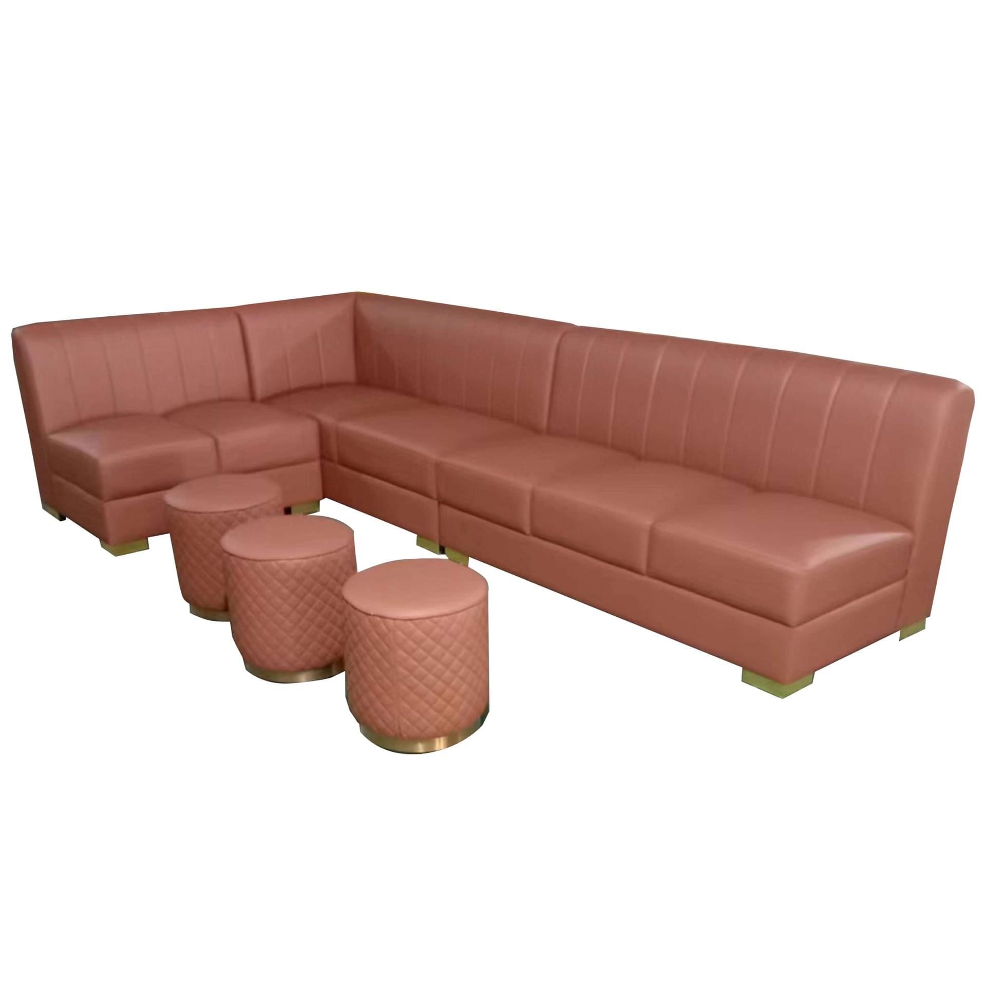 FOHKC22 - Channel Tufted Upholstered Modular L Shaped Large Night Club Sofa