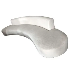 FOH-SB001 Long Cream White Curved Sofa for Lounge
