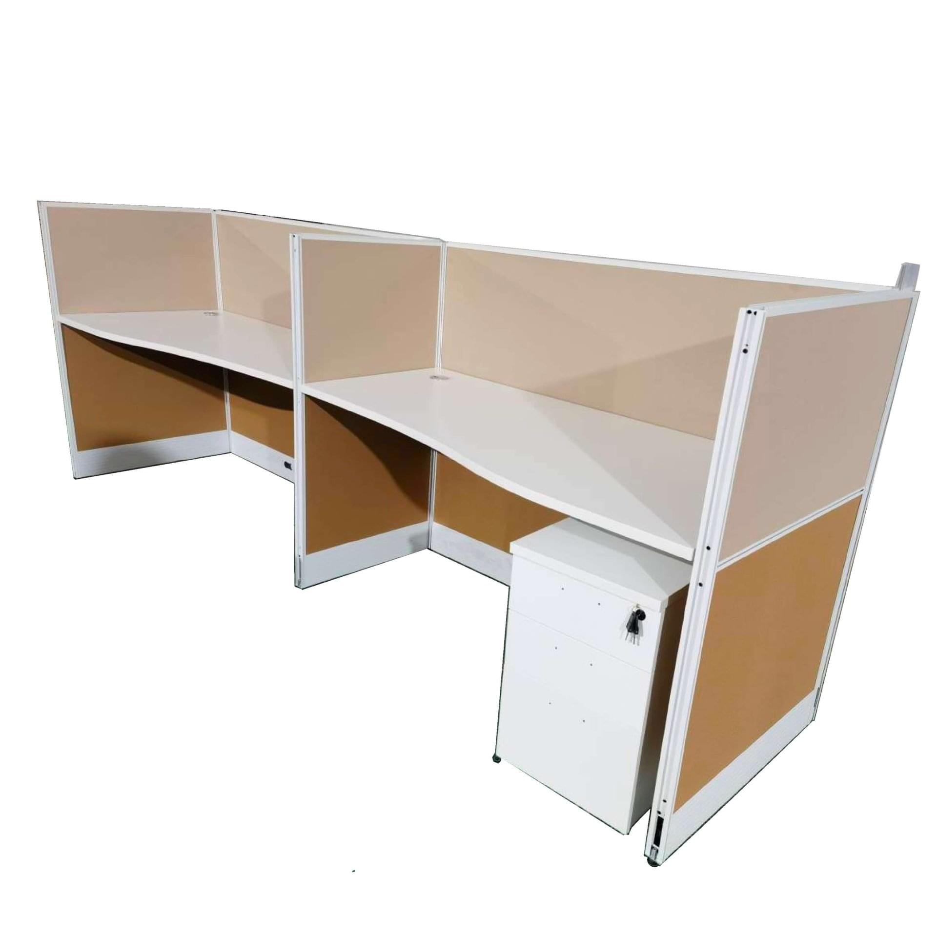 FH-OF-WS01 Modern Office Workstation Contoured Edge Design