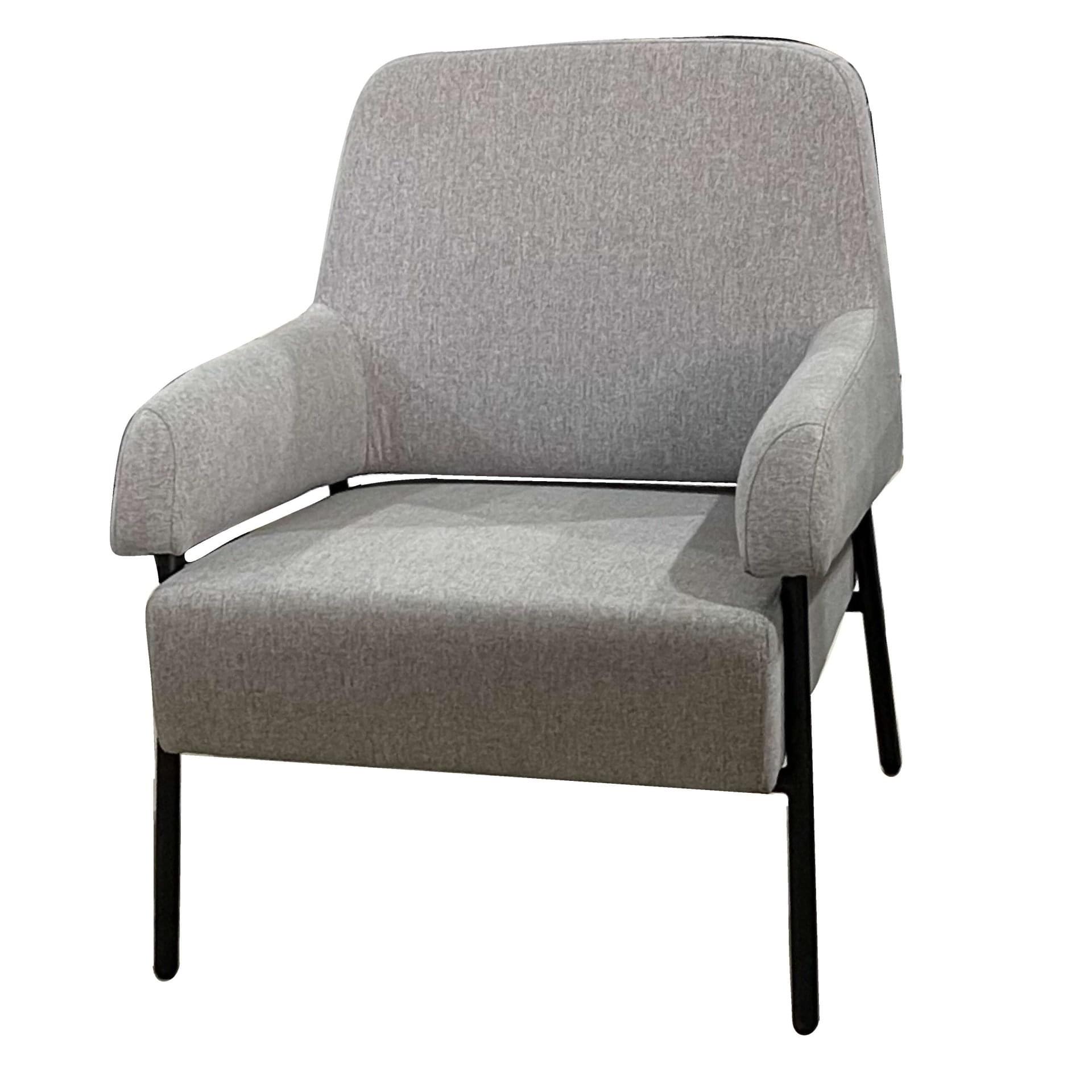 FH-S19 - Sillón con brazo tapizado en gris