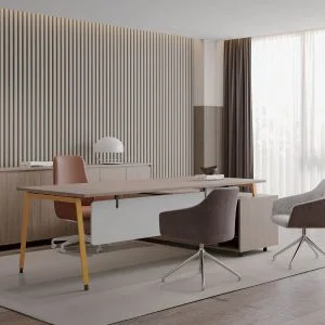 FOH-JM-PG38 - Splayed Metal Legs Executive Desk