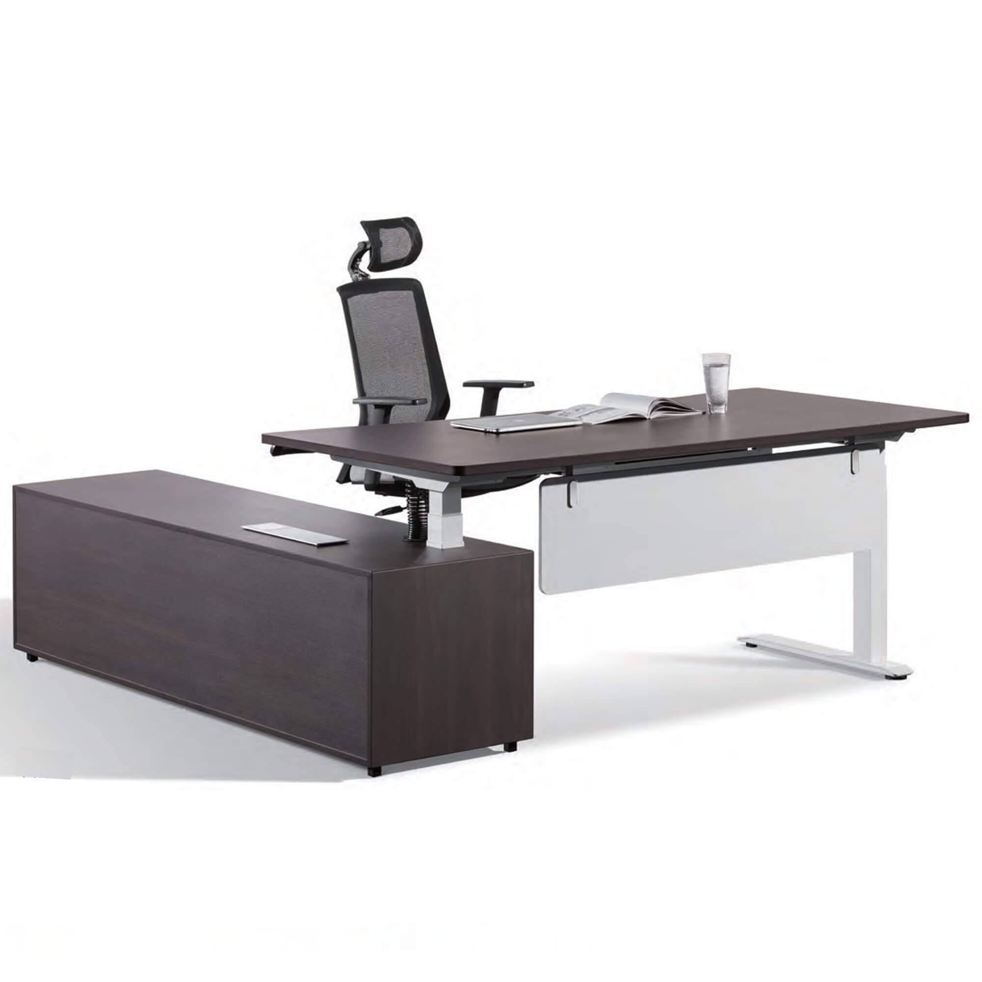 FOH-JM-PG46 - Ebony Veneer Electric Lifting Executive Table