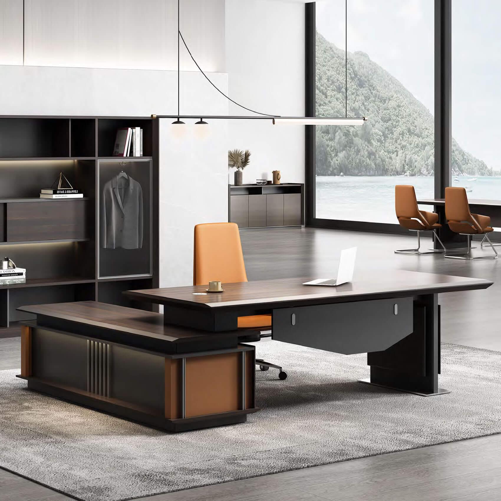 FOH-WW-PG26 - Executive Desk with Password Locked Storage