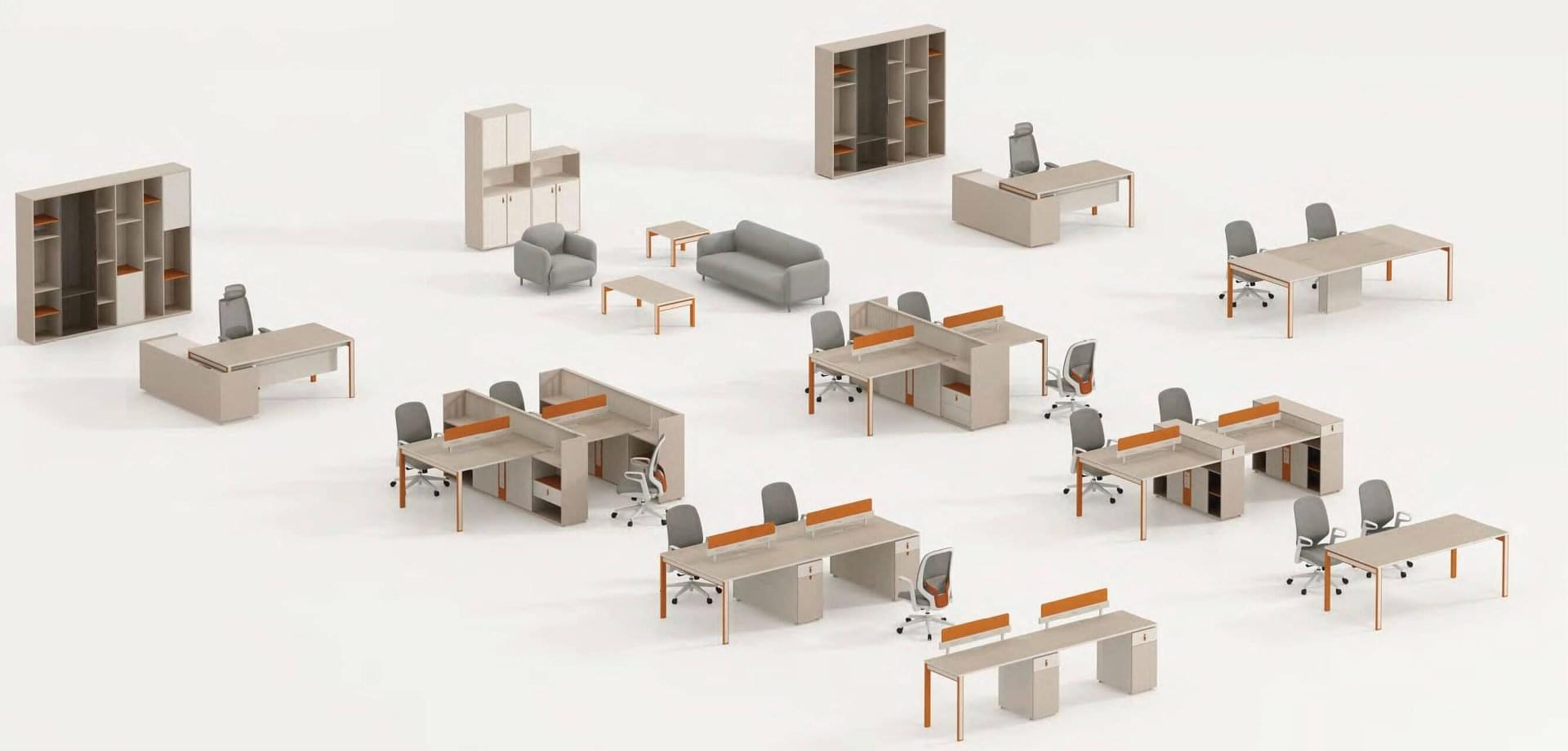 FOH-WW-PG54 - L Shaped Straight Leg Modular Executive Desk and complete range of office solution