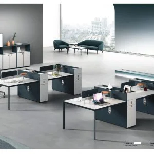 FOH-WW-PG75 Modern Deep Gray & White Workstation